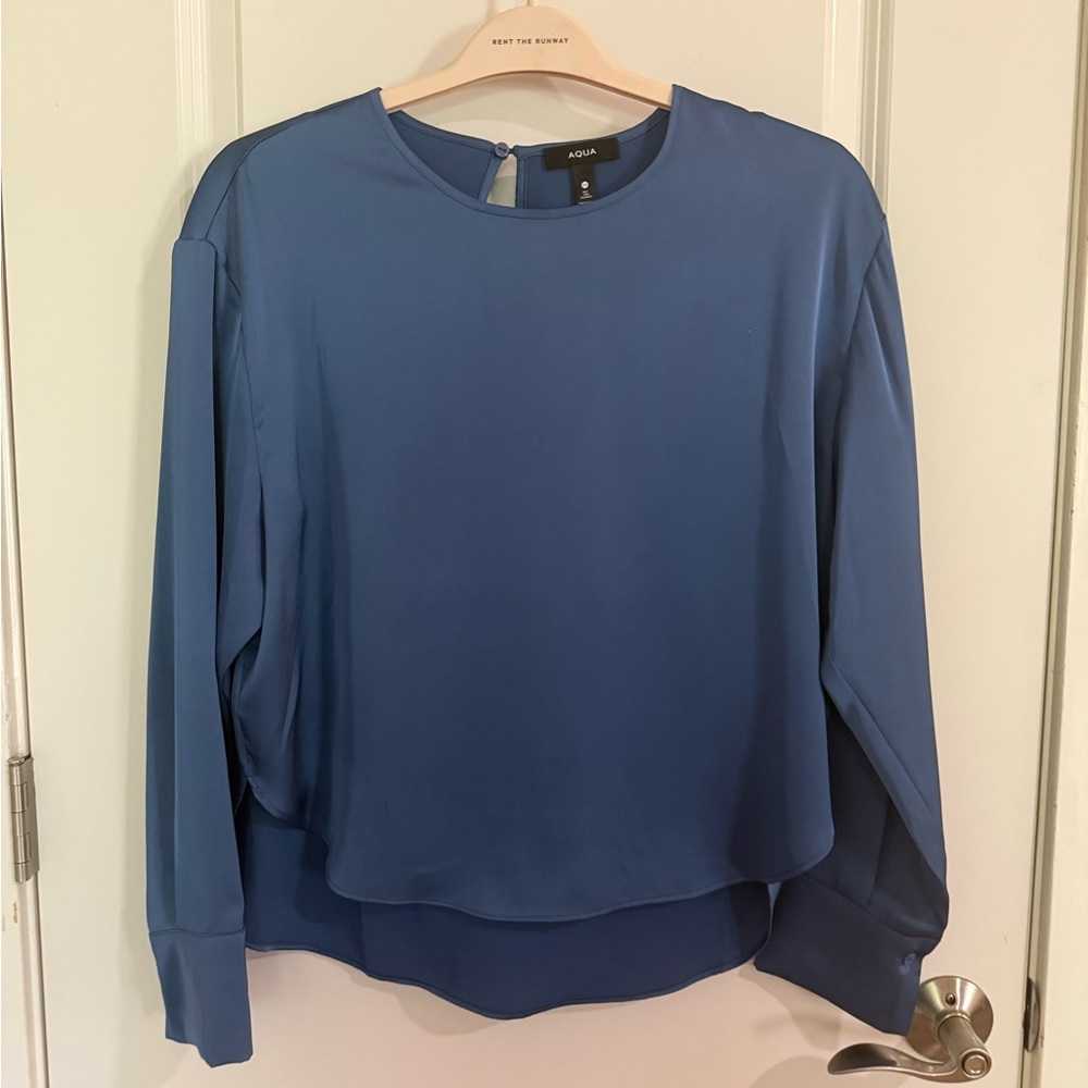 Aqua Women's Elegant Blue Blouse